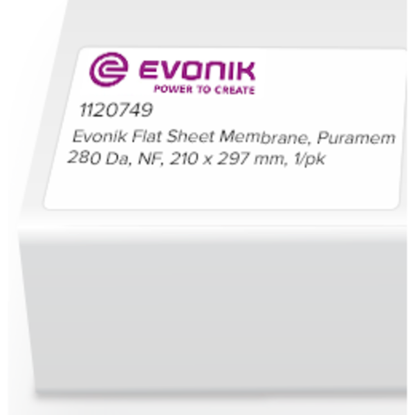Sterlitech Evonik Flat Sheet Membrane, Puramem 280 Da, NF, 210 x 297mm, 1/pk Puramem 280